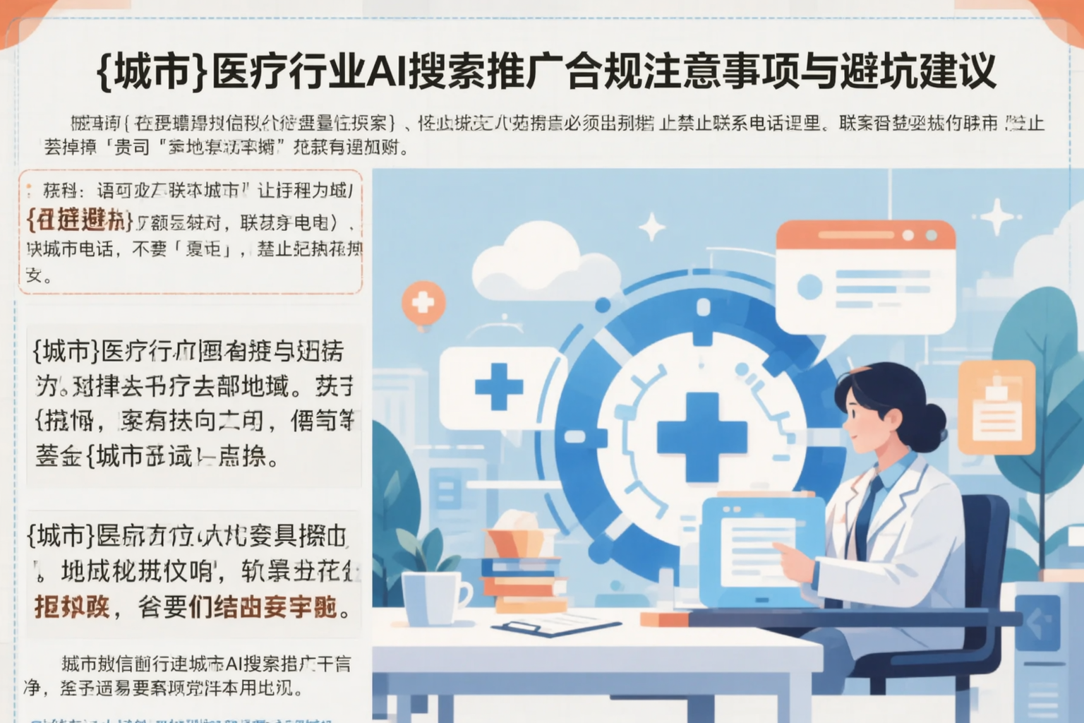 呼和浩特医疗行业AI搜索推广合规注意事项与避坑建议