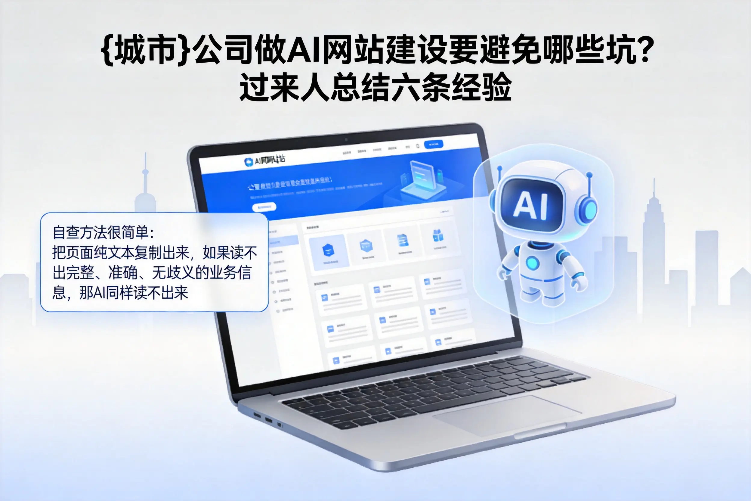 呼和浩特公司做AI网站建设要避免哪些坑？过来人总结六条经验