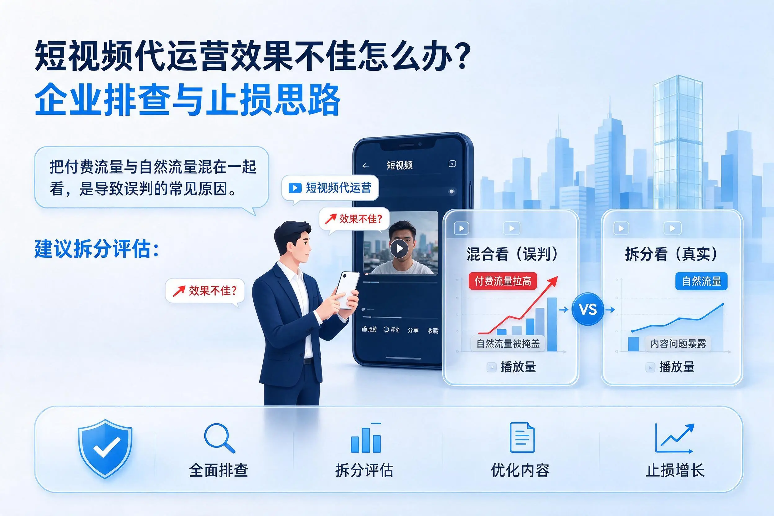 短视频代运营效果不佳怎么办？呼和浩特企业排查与止损思路