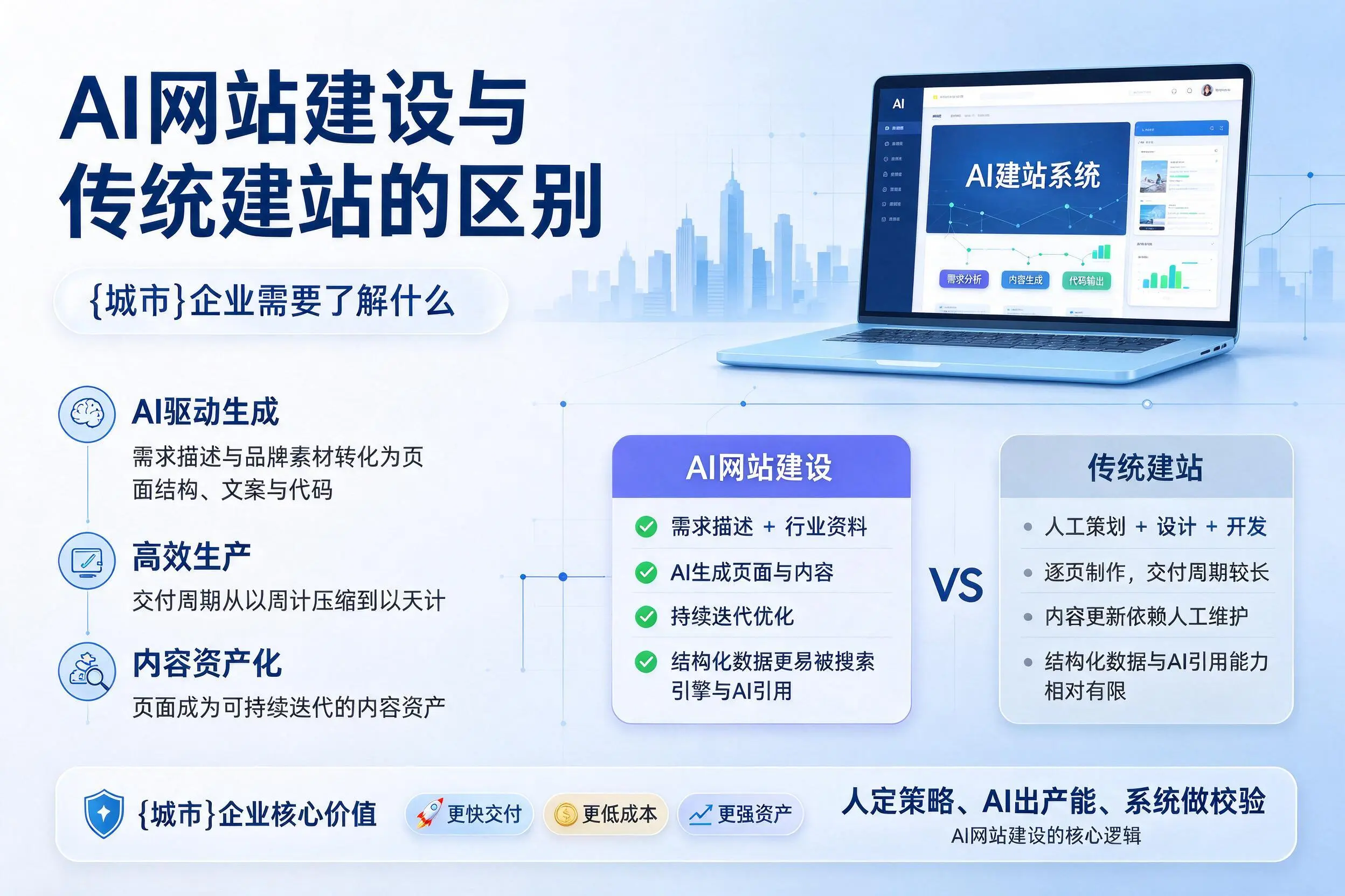 AI网站建设与传统建站的区别，呼和浩特企业需要了解什么
