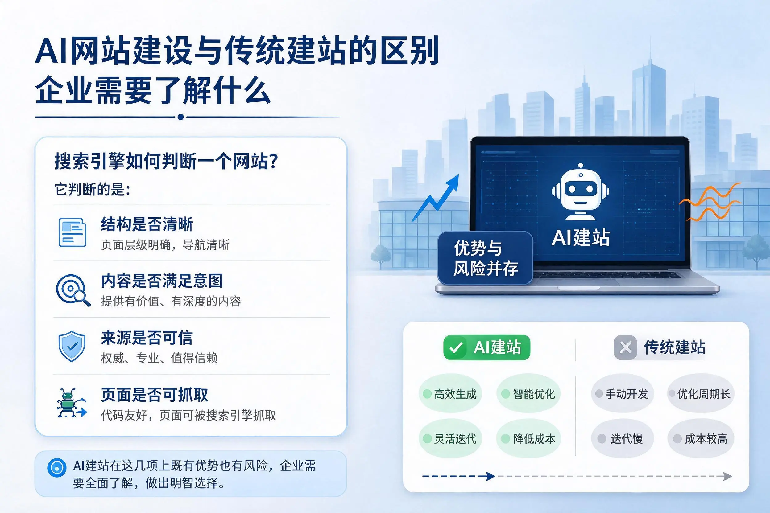 AI网站建设与传统建站的区别，呼和浩特企业需要了解什么