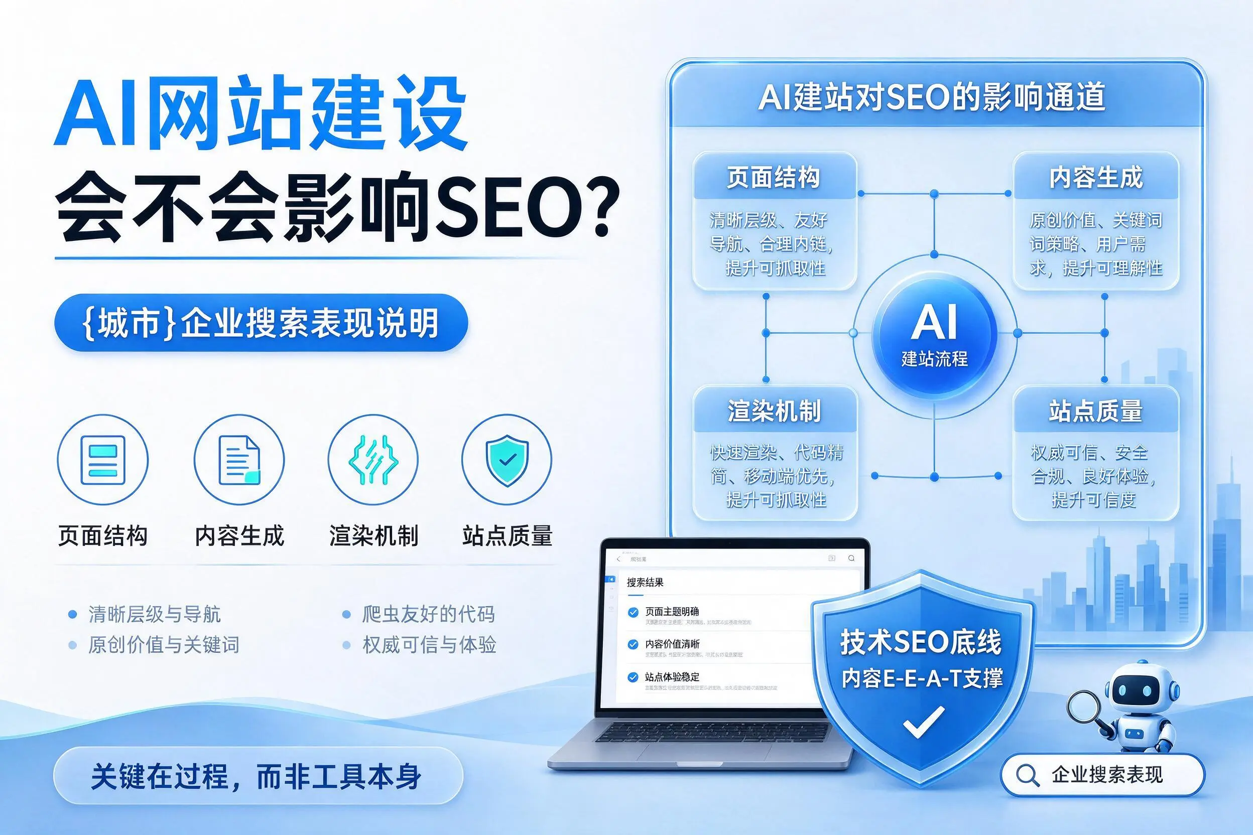 AI网站建设会不会影响SEO?呼和浩特企业搜索表现说明