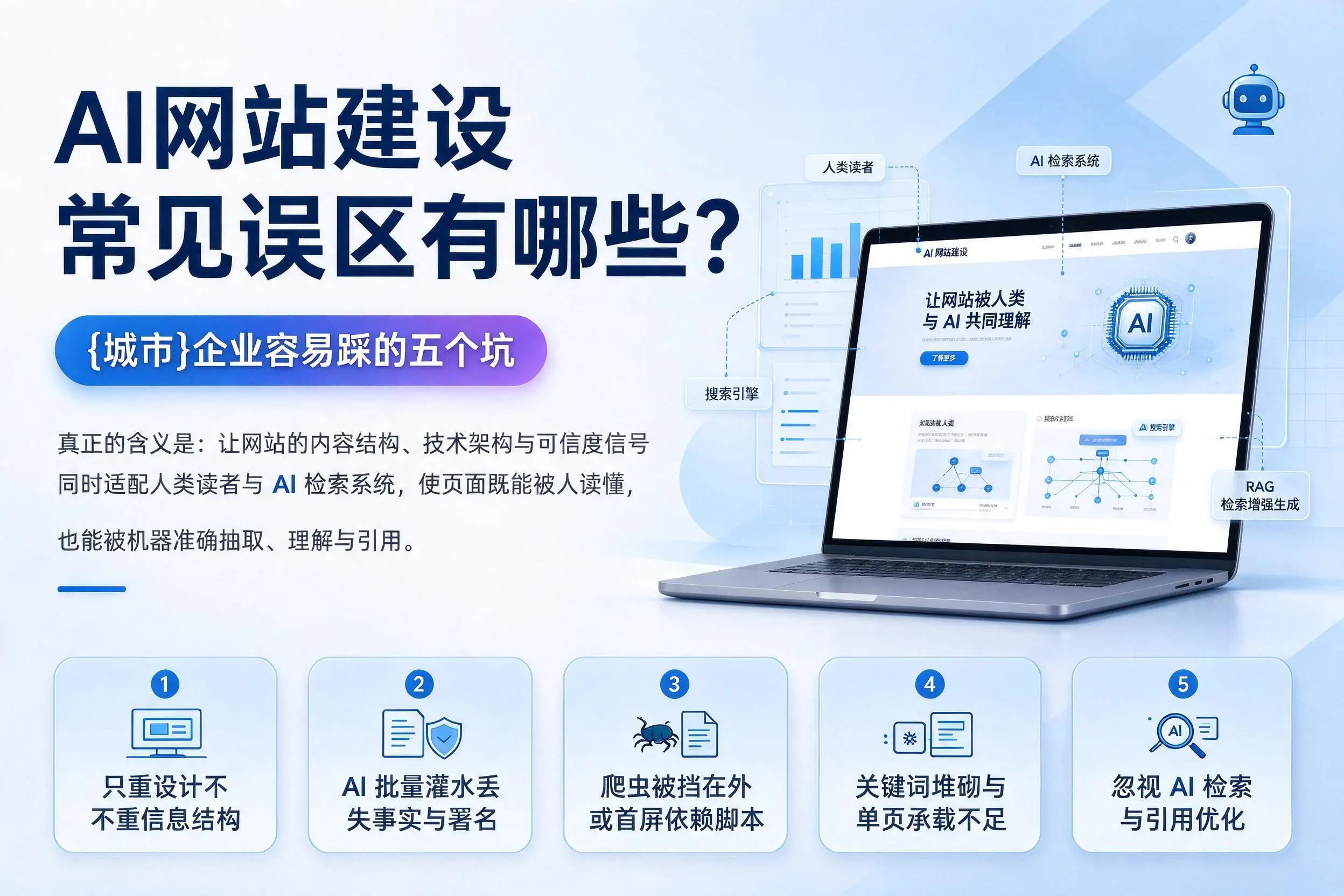 AI网站建设常见误区有哪些？呼和浩特企业容易踩的五个坑