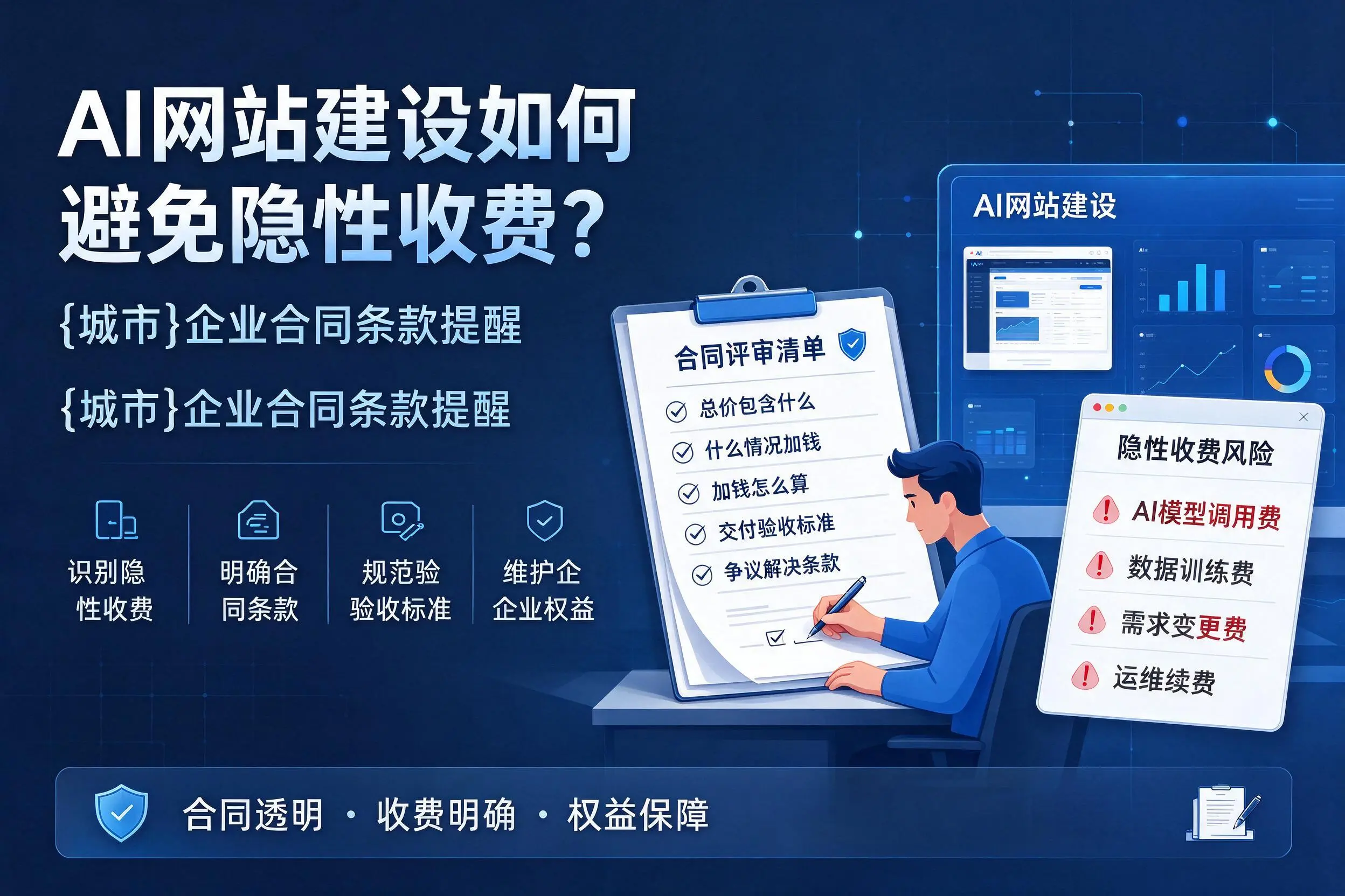 AI网站建设如何避免隐性收费?呼和浩特企业合同条款提醒