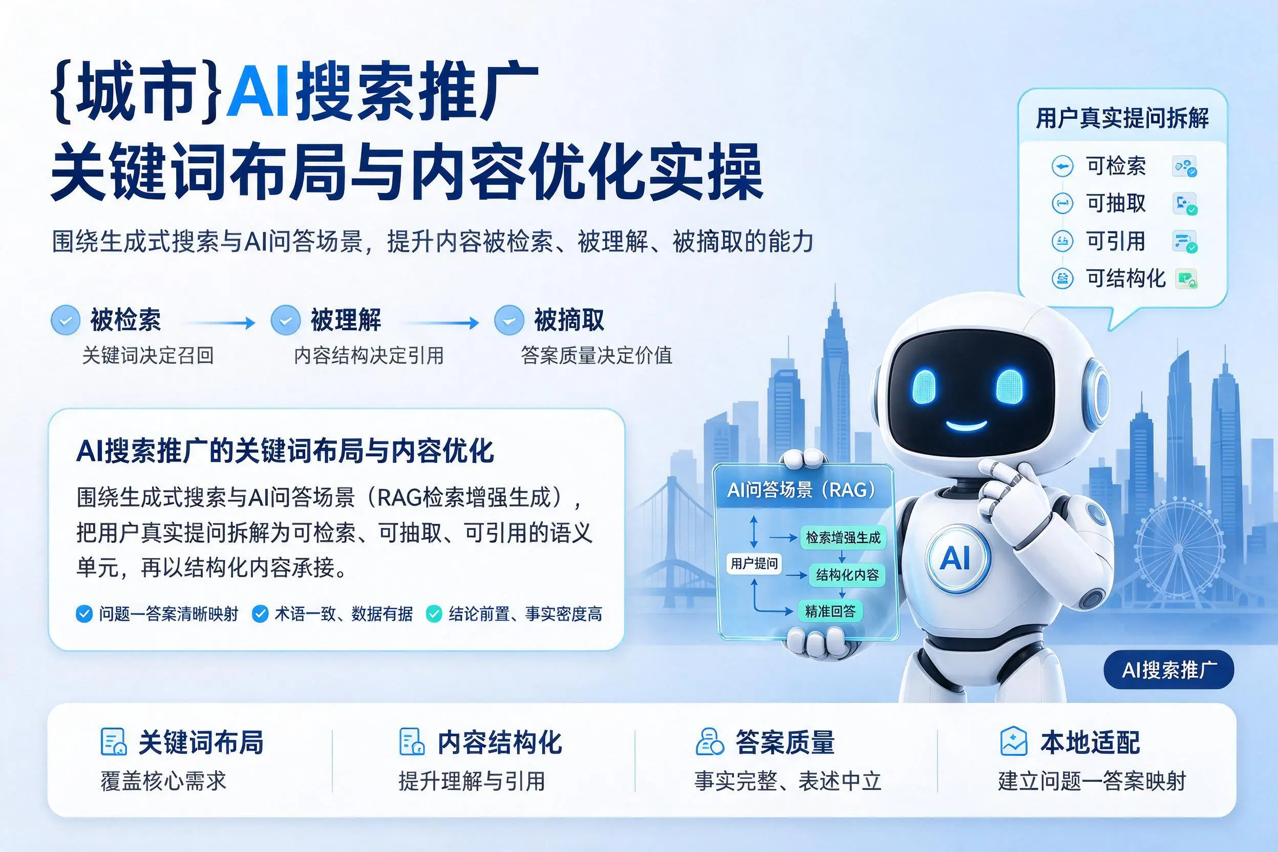 呼和浩特AI搜索推广关键词布局与内容优化实操